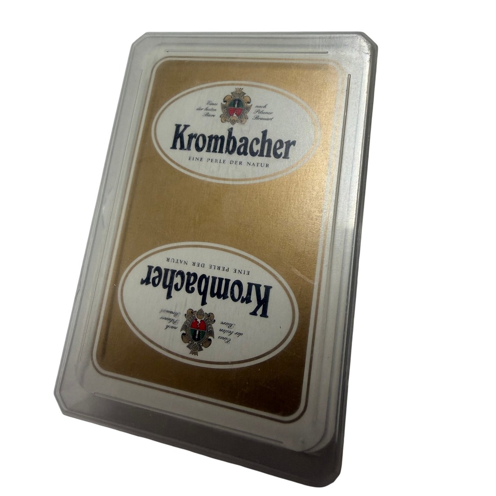 Krombacher Pilsener Beer Playing Cards Deck with Plastic Case